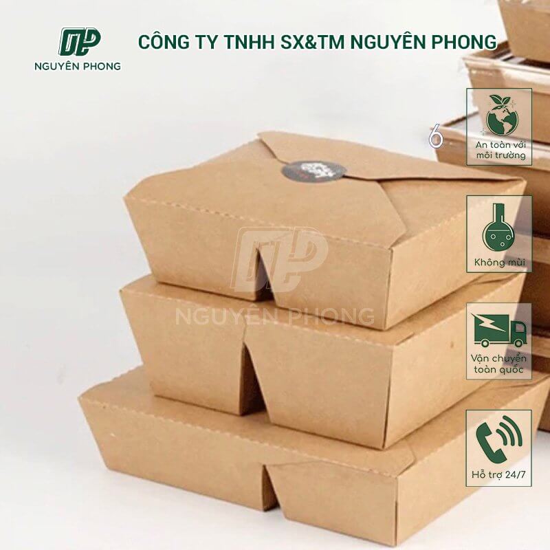 Hộp giấy 2 ngăn đóng nắp kích thước 213x155x50mm