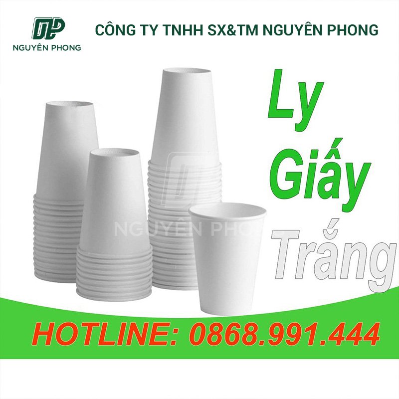 Ly giấy 180ml 7 Ly giấy 1 lớp Nguyên Phong