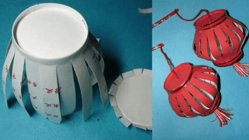 Top 10 cách làm đồ chơi từ ly giấy siêu đơn giản cho mẹ và bé 8 Lồng đèn từ ly giấy