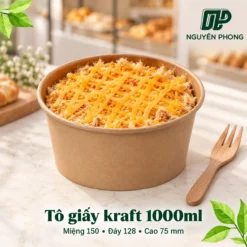 Tô giấy Kraft 1000ml