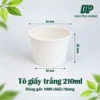Tô giấy trắng 210ml